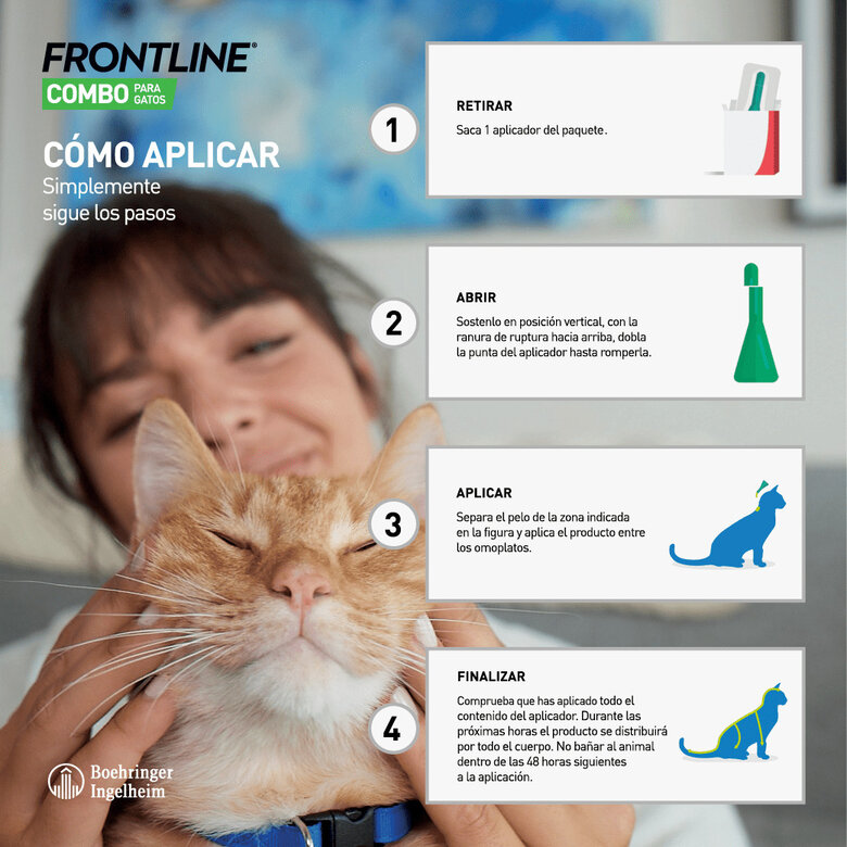 Frontline Combo Pipetas Antiparasitárias para gatos e furões, , large image number null